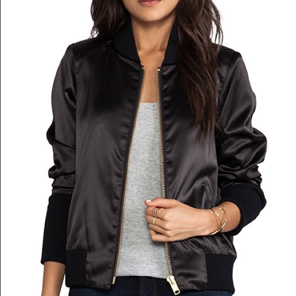 Smythe Jackets & Blazers - Smythe Black Satin Bomber 2